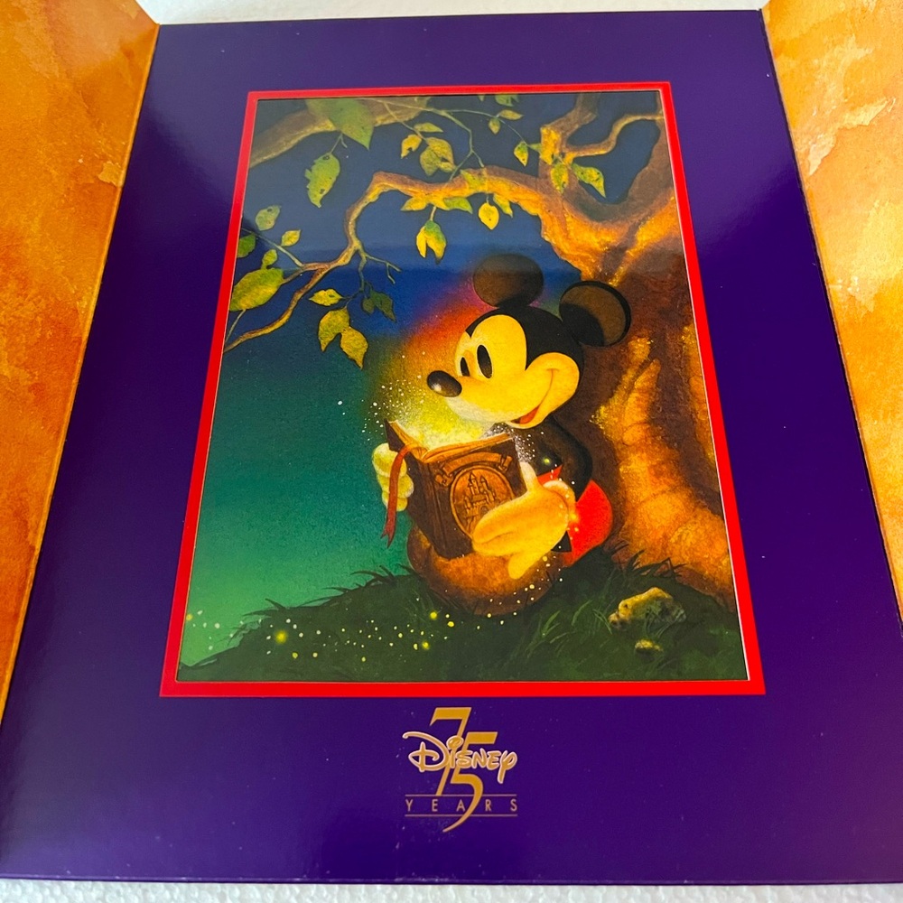 Disney Mickey Mouse 75 Years Commemorative Photo and Frame